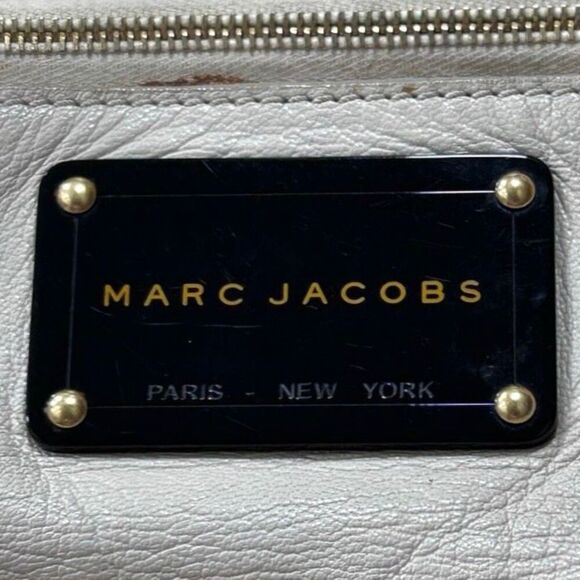 Marc Jacobs Olga Seventies Satchel Bag Women's Ivory Tan Leather Chain Strap - Picture 5 of 14